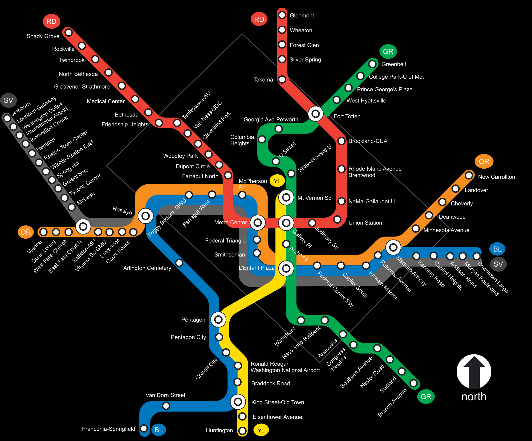 DC Metro map